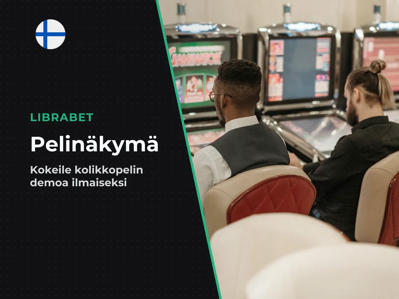 Kuvakaappaus havainnollistaa, miten demotilan painikkeet sijoittuvat