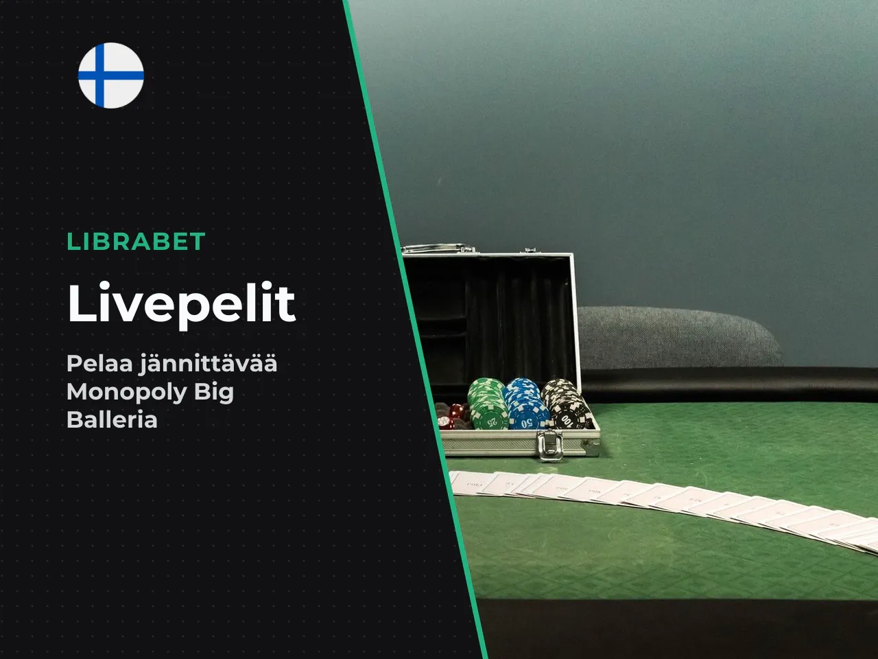 Live game show -formaatti korteilla ja