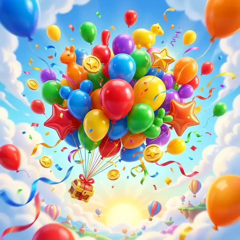 Balloon game demo-tila, online-peli ja pelaaminen
