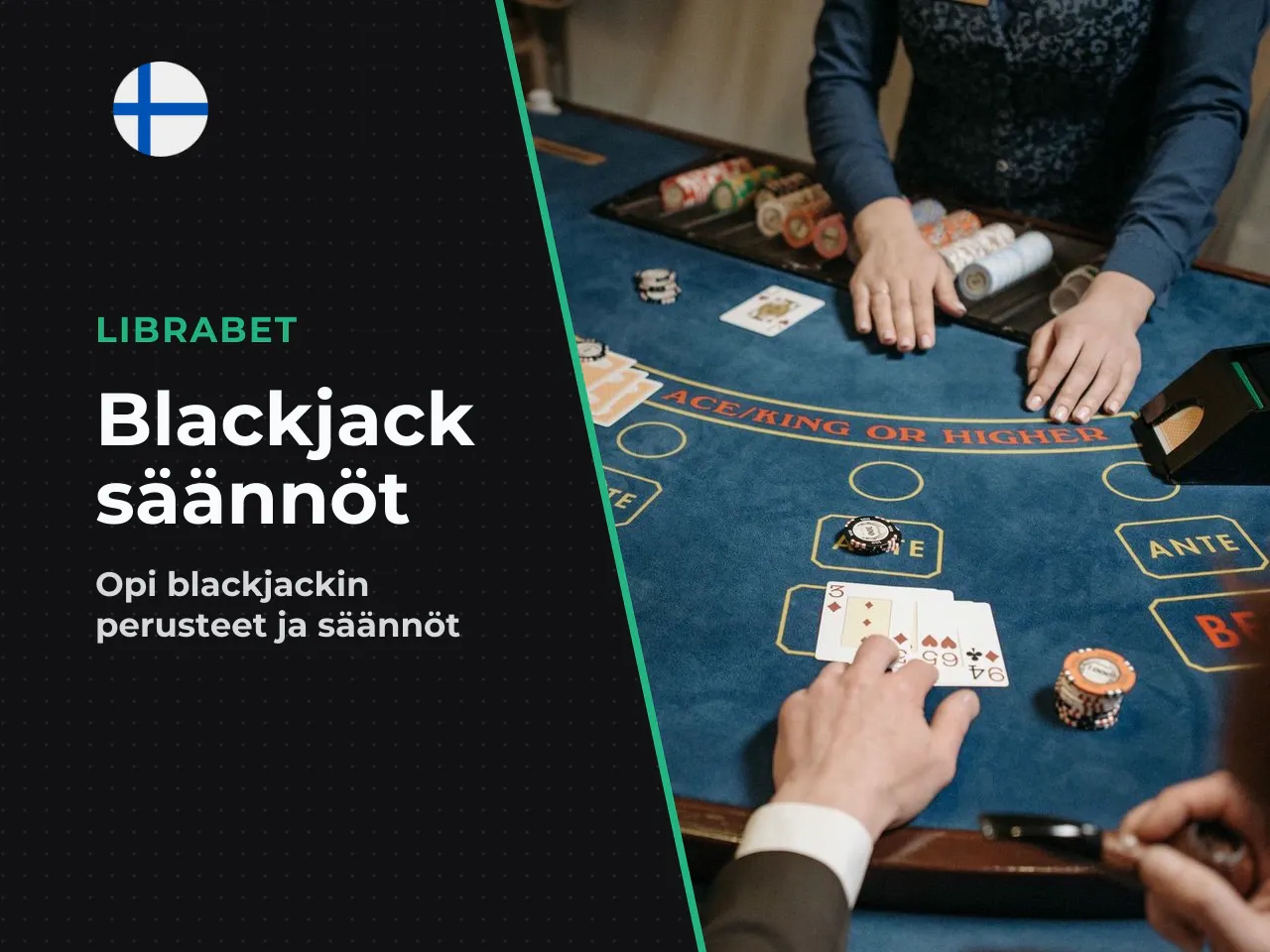 Voitto, tasapeli ja ylittynyt käsi. Blackjack-kierros